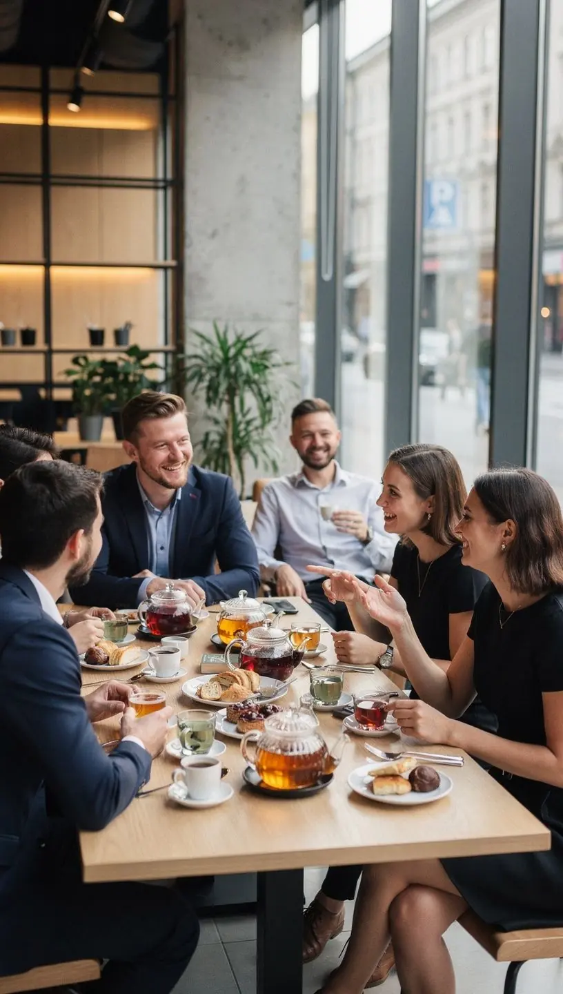 Minimalistinis arbatos komplektas su žvakėmis ir knyga, reprezentuojantis ramybės ir gyvenimo būdo adaptacijos idėjas.